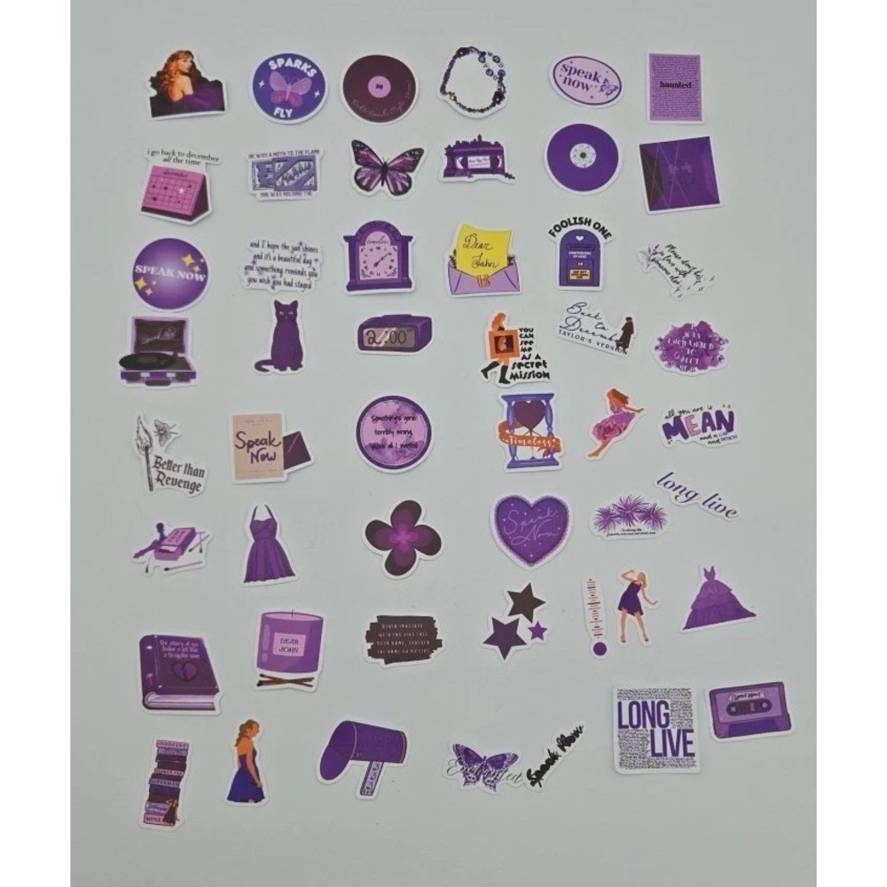 Taylor Swift Eras Tour Canvas Tote Bag Makeup Bag 2 Keychains 48 Stickers NEW - Picture 11 of 16